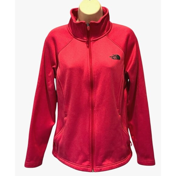 The North Face Cerise Pink Heathered Fleece Full Zip Agave Jacket - Picture 2 of 11